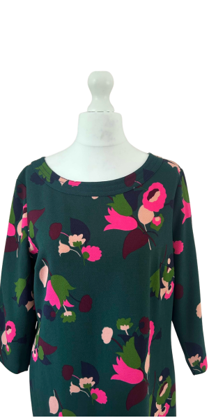 Boden Green Floral Dress